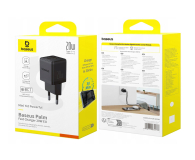 Baseus Ładowarka sieciowa Palm 20W USB-C USB-A - czarna - 1502176 - zdjęcie 4